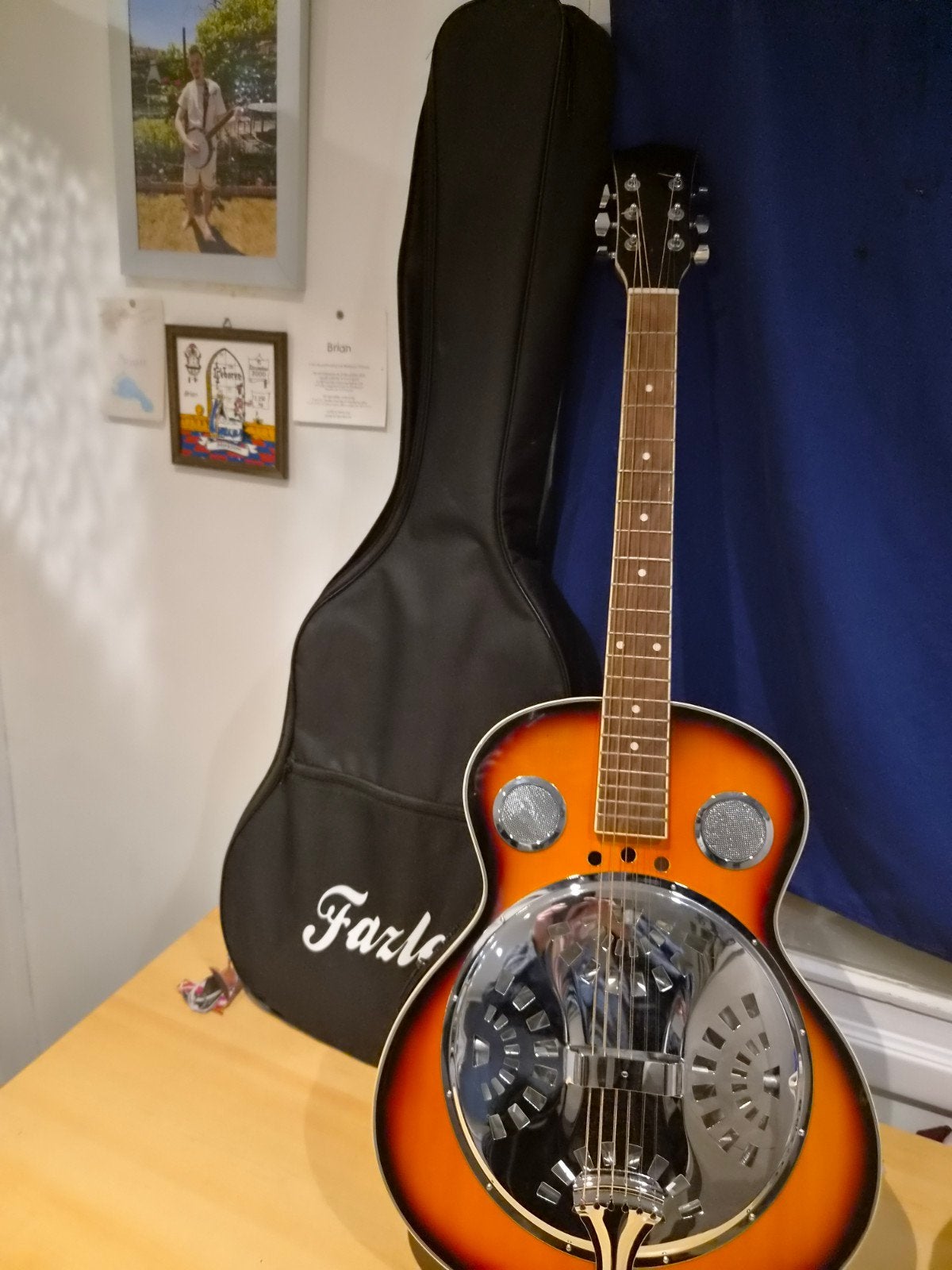 resonator gitaar, Muziek en Instrumenten, Ophalen, Zo goed als nieuw, Resonator- of Dobrogitaar, Met koffer