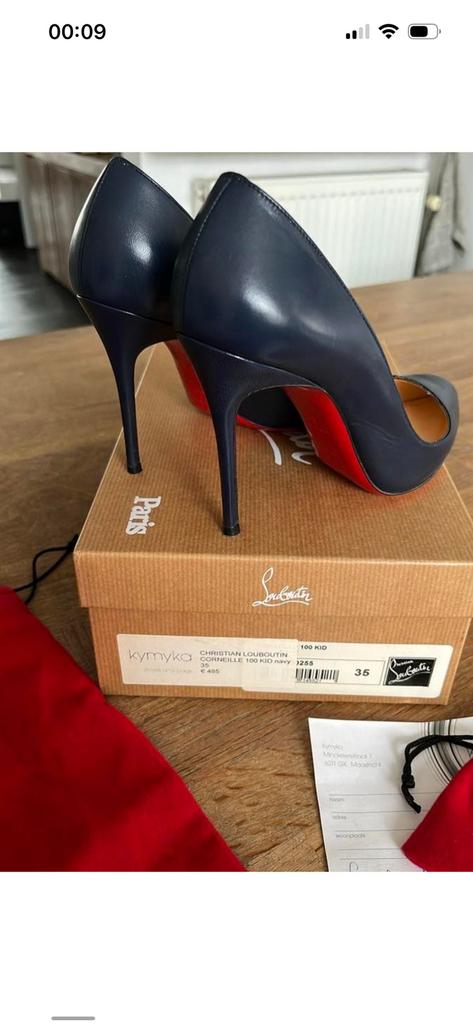 Christian Louboutin Mt 35, Kleding | Dames, Schoenen, Ophalen, Pumps, Blauw, Zo goed als nieuw