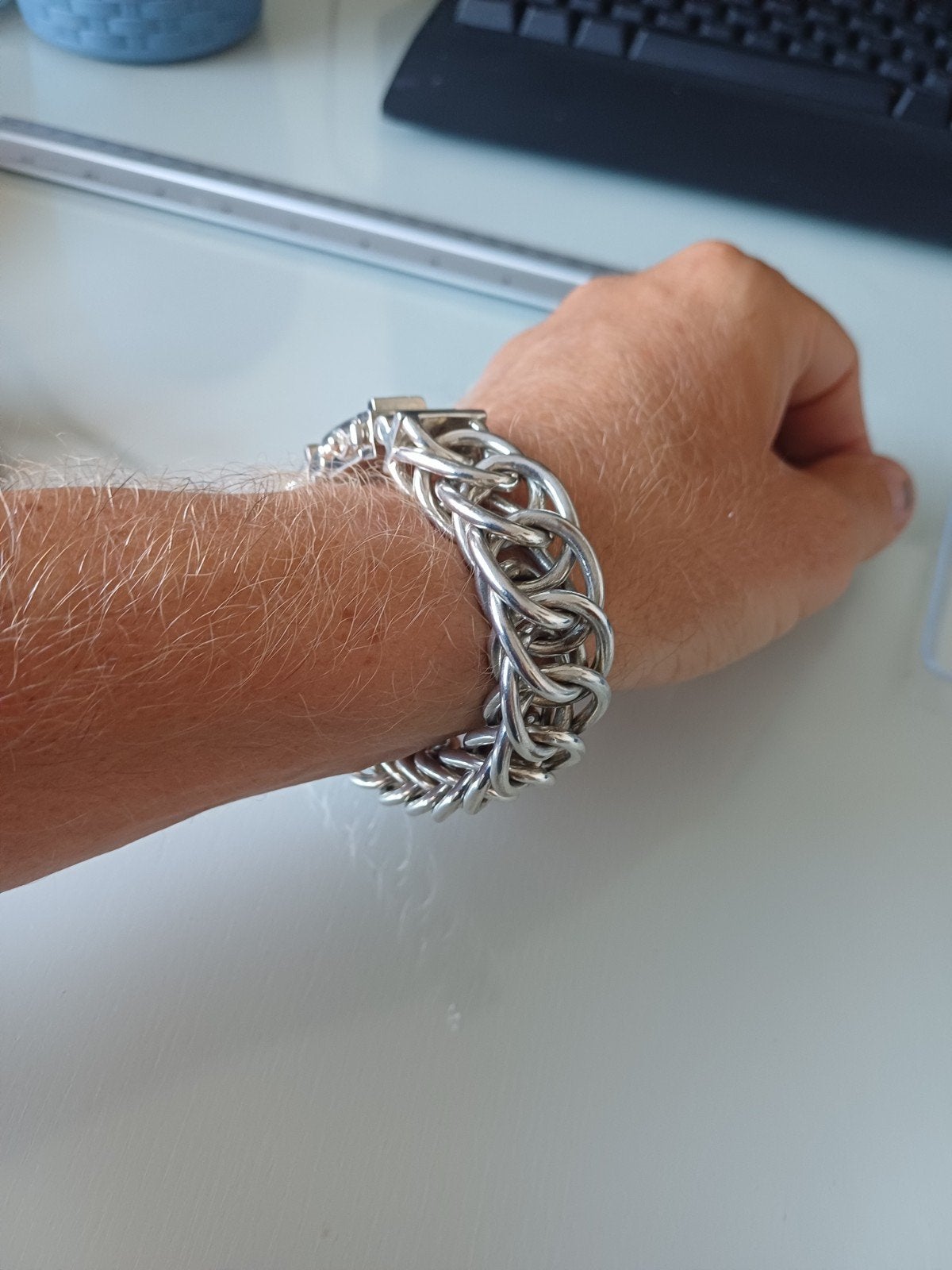 hros Buddha to Buddha sterling zilveren armband, Handtassen en Accessoires, Armbanden, Ophalen of Verzenden, Zilver, Zilver