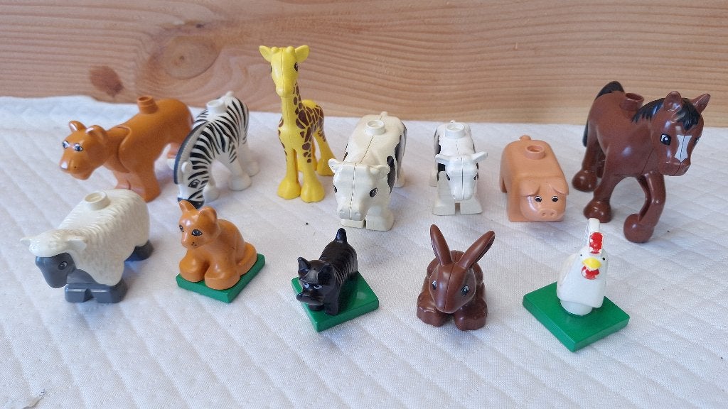 Duplo Dieren 12 stuks, Ophalen of Verzenden, Gebruikt, Losse stenen, Duplo