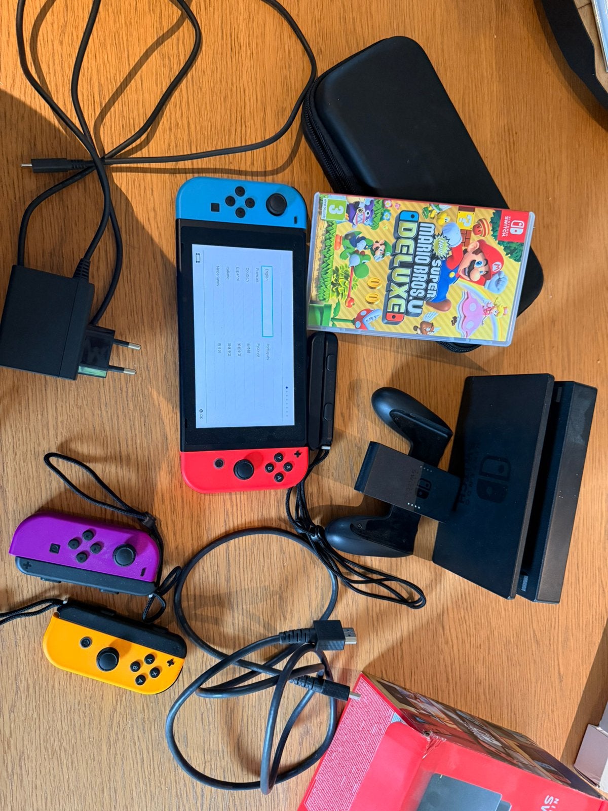 Nintendo Switch Classic + Super Mario Bros Deluxe, Ophalen, Met games, Zo goed als nieuw, Switch Original