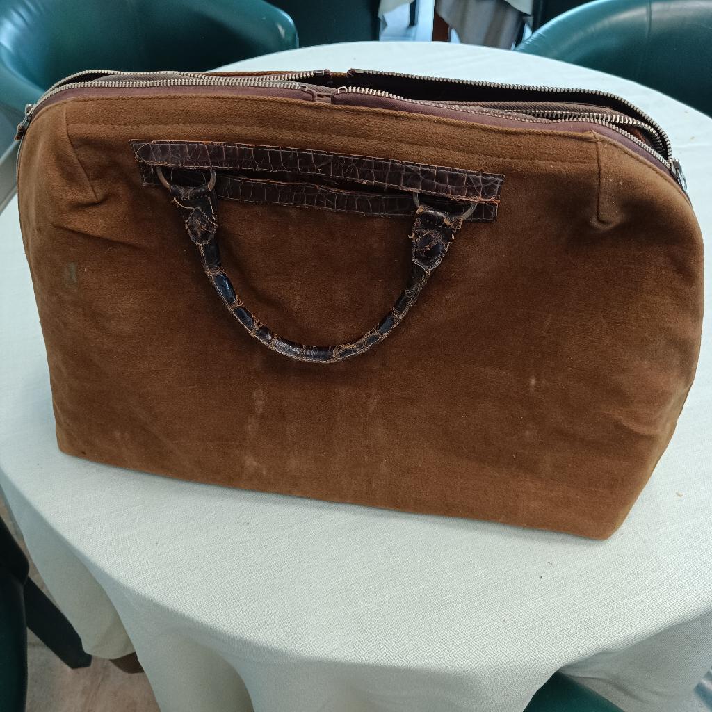 Magnifique sac à main vintage/crocodile — Franz Sauer Köln, Enlèvement ou Envoi, Utilisé, Sac à main
