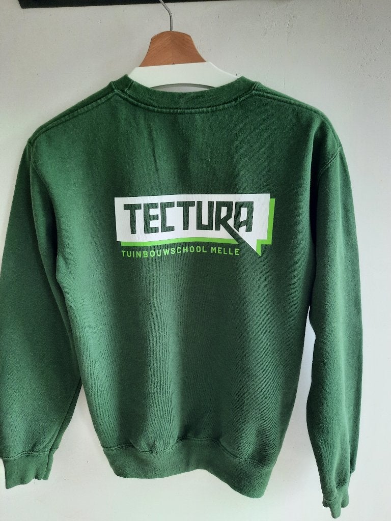 Tectura Tuinbouwschool Melle werkkledij trui maat S, Ophalen of Verzenden, Gedragen, Maat 46 (S) of kleiner, Groen