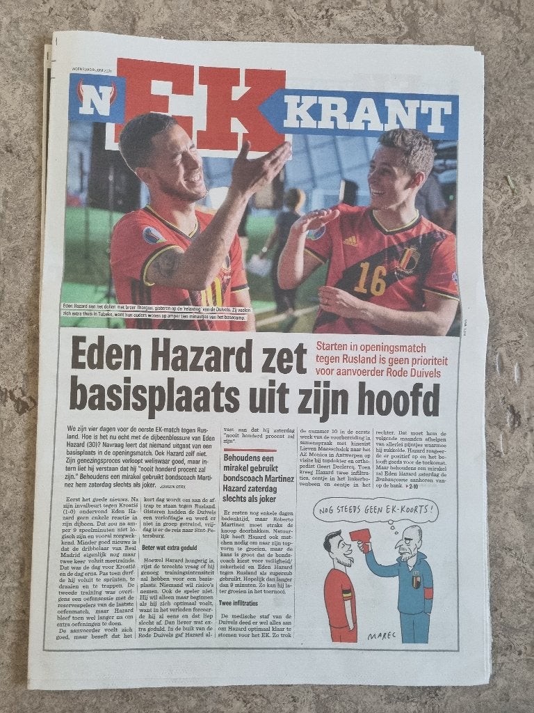 VOETBAL EK-krant 9 juni 2021, Verzenden, Krant