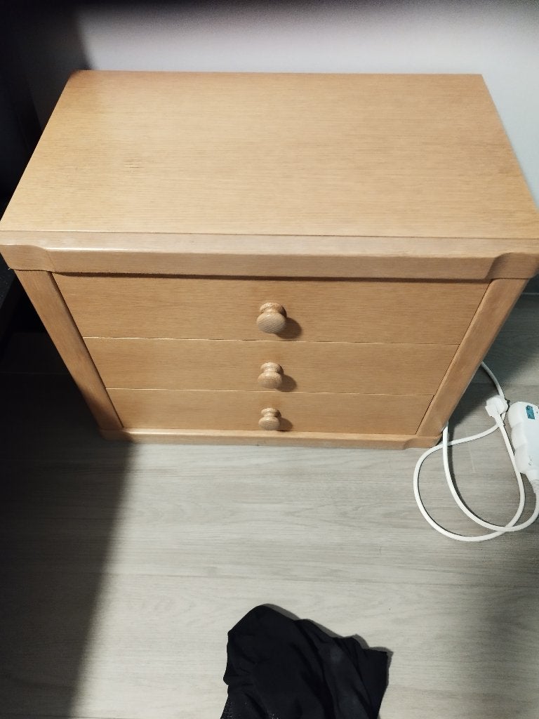 Set van 2 houten nachtkastjes – Teutonia, Ophalen, Zo goed als nieuw, 45 tot 65 cm, Minder dan 55 cm