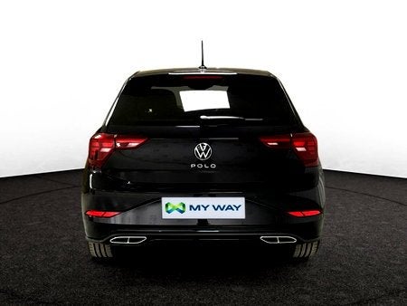 Volkswagen Polo 1.0 TSI R-Line Business OPF DSG, Automaat, Adaptive Cruise Control, Zwart, Stadsauto