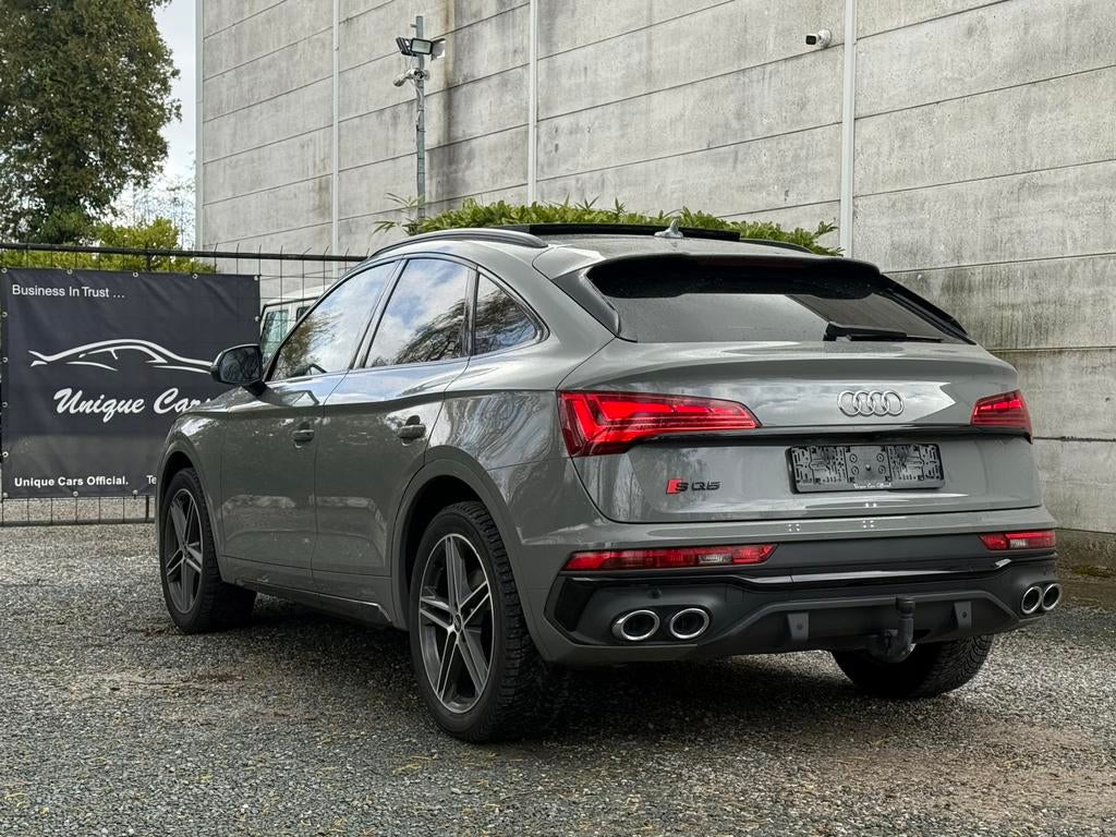 Audi SQ5 Coupé 3.0 TDi V6 - Pano - 347PK / 2021 - Nardo Grey, Auto's, Automaat, 2987 cc, Leder, Bedrijf