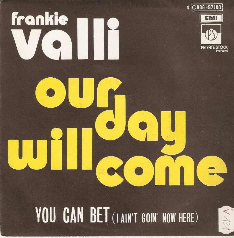 single Frankie Valli - Our day will come, CD & DVD, Vinyles Singles, Enlèvement ou Envoi, Single, Comme neuf, Musique de films et Bande son