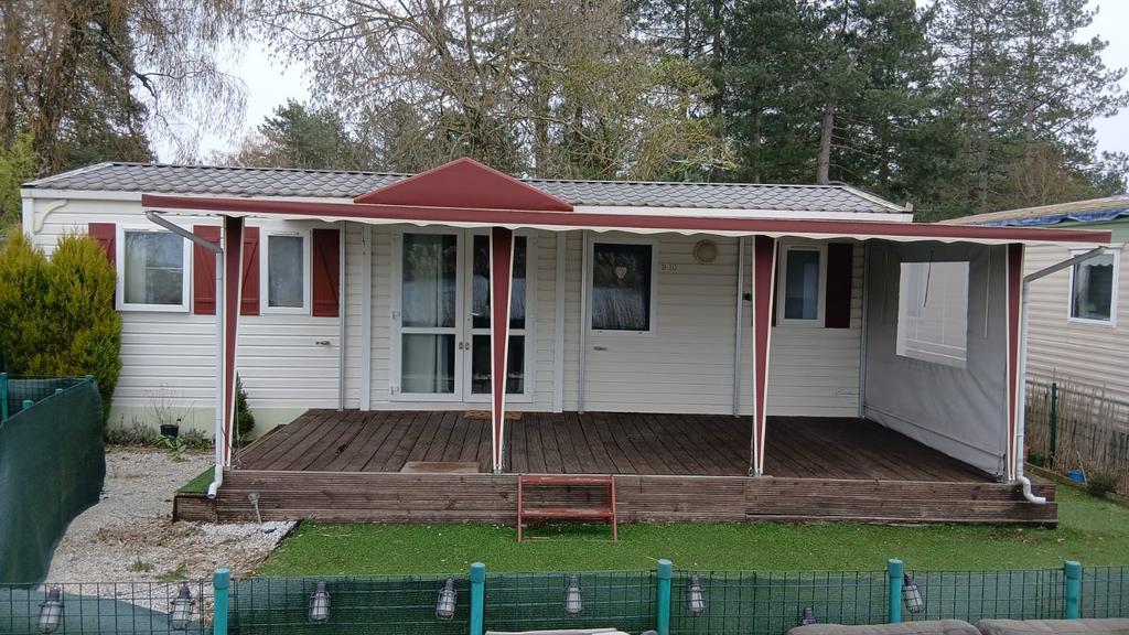 Stacaravan 14meter 3 slaapkamers op heidestrand zonhoven, Jusqu'à 4