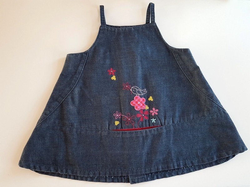 CATIMINI - Tunique avec oiseau et fleurs - T.18 mois/81cm, Kinderen en Baby's, Catimini, Gebruikt, Meisje, Jurkje of Rokje