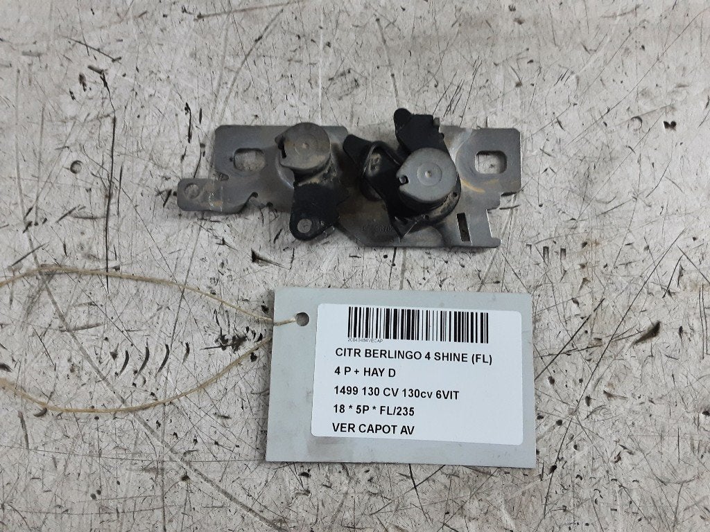 SERRURE CAPOT Citroën Berlingo Multispace (9808870280), Autos : Pièces & Accessoires, Citroën, Mevr. I. Hauben, Utilisé, Rue de l'Espoir 34 34
4030  GRIVEGNÉE, BE