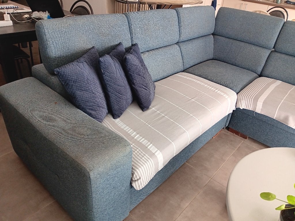 Sofa voor 6 personen, Huis en Inrichting, Ophalen, Gebruikt, Stof, Klassiek