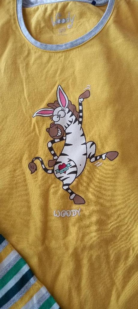 gele zomer pyjama zebra woody maat 140, Kinderen en Baby's, Nacht- of Onderkleding, Meisje, Ophalen of Verzenden, Zo goed als nieuw