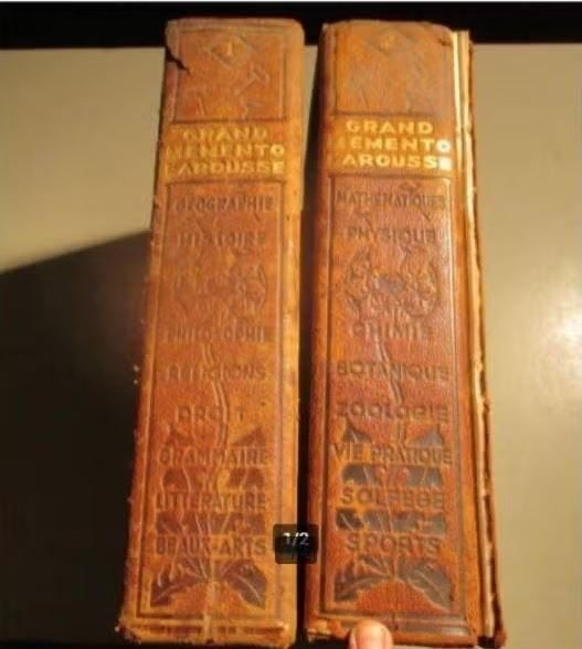 2 beaux vieux livres français - Grand Memento Larousse, Enlèvement ou Envoi