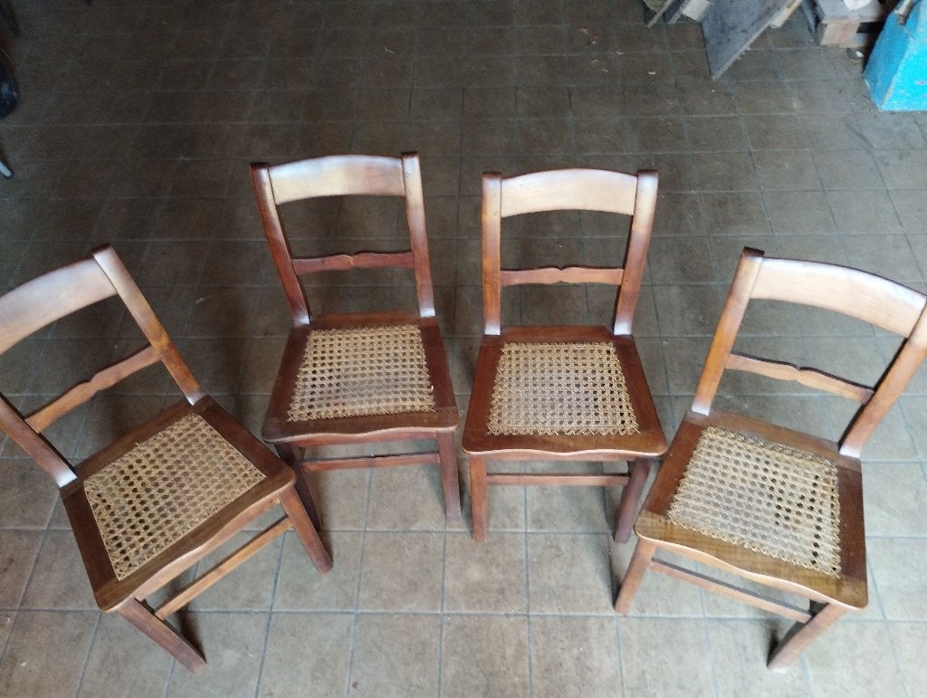 stoelen met gevlochten riet, Antiek en Kunst, Ophalen