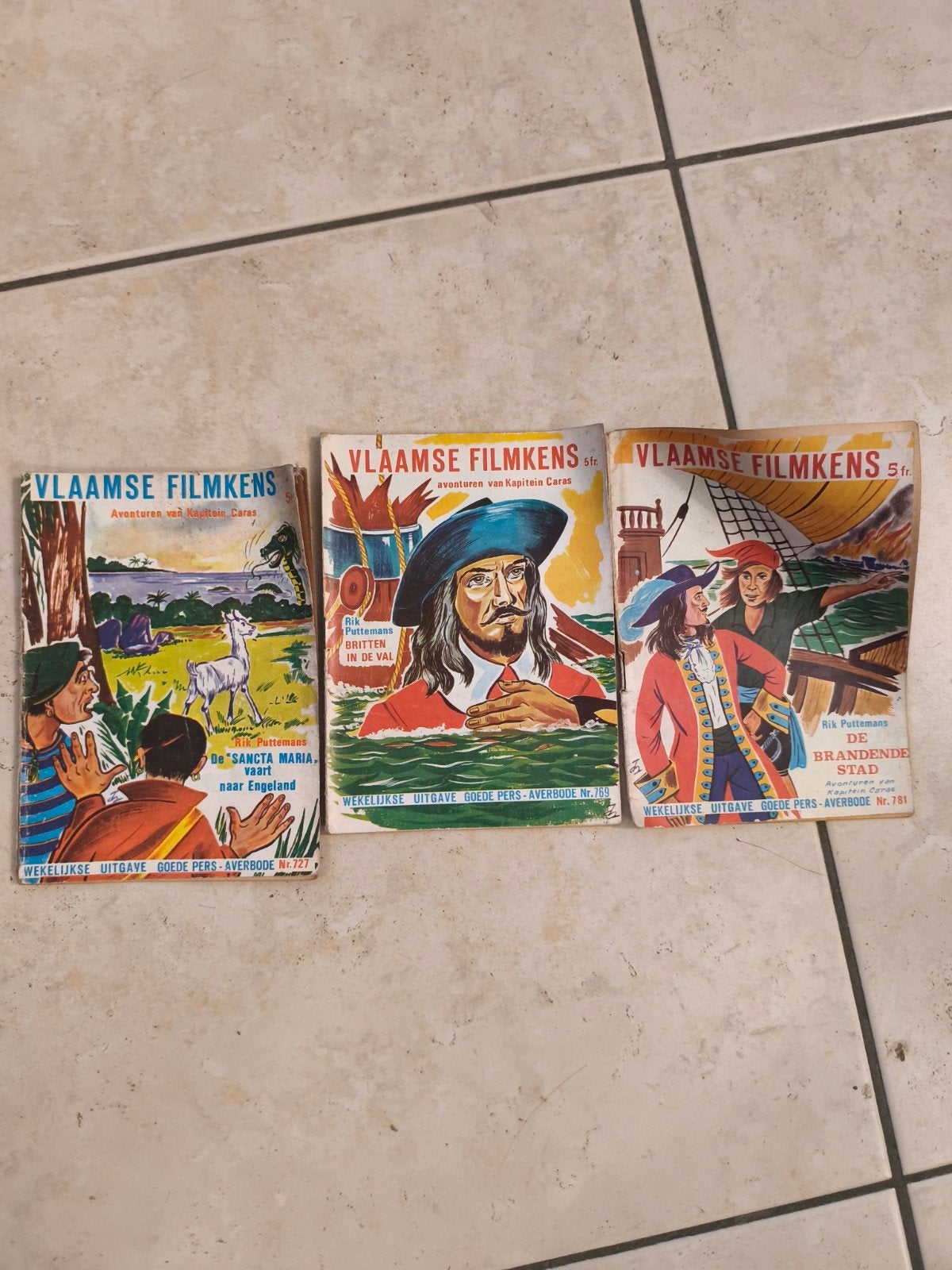 Vlaamse filmkens nr 727, 769, 781, Enlèvement ou Envoi, Utilisé, Fiction