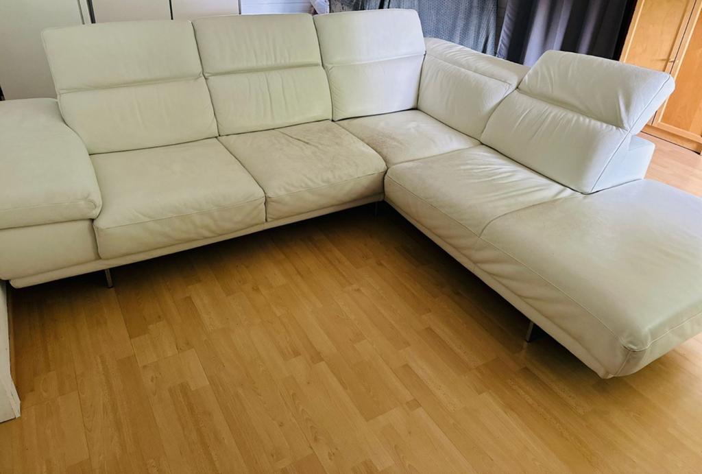 Natuzzi lederen hoekbank / salon – L-vorm zetel design sofa, Ophalen