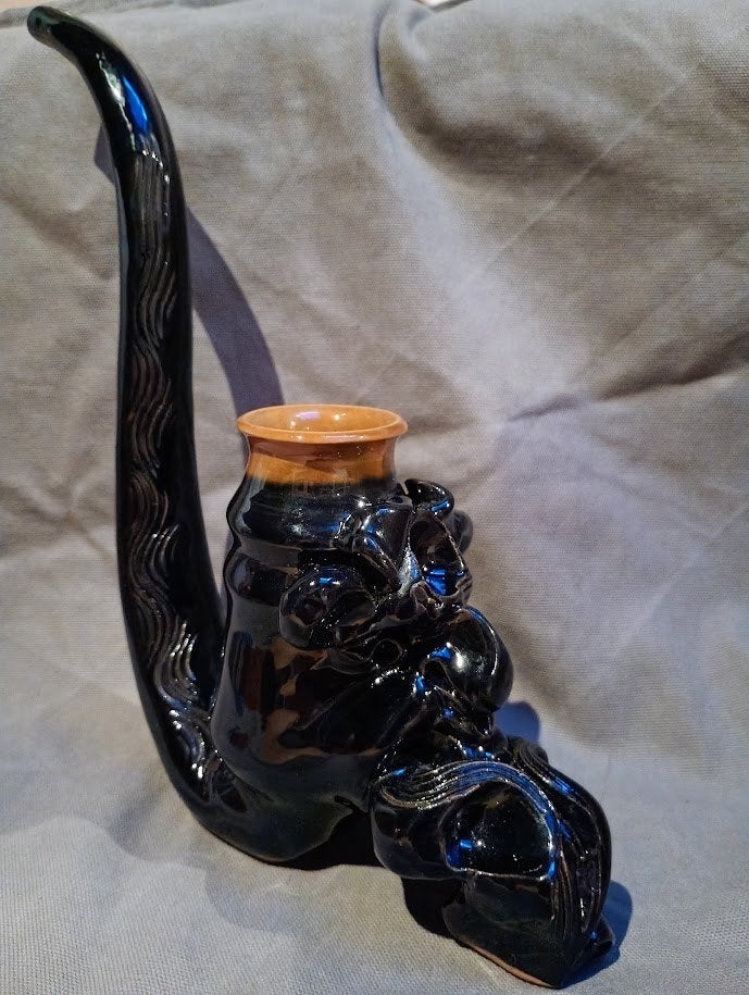Vintage Sovjet Keramische Duivelspijp, Antiek en Kunst, Ophalen of Verzenden