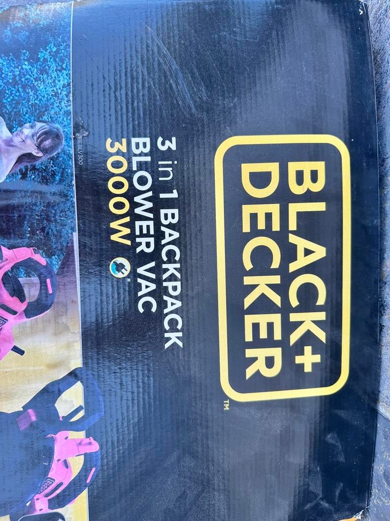 Black+Decker 3 in 1 Backpack, Tuin en Terras, Bladblazers, Ophalen, Met opvangzak, Elektrisch, Ruggedragen