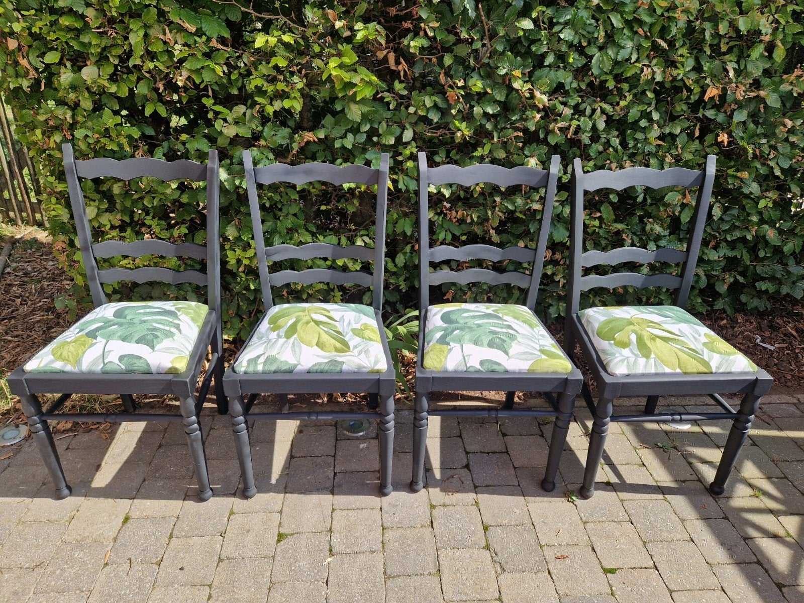 Ensemble de 4 chaises rénovées, Autres couleurs, Country, Comme neuf, Enlèvement