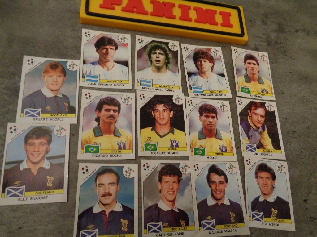 Autocollants foot PANINI Coupe du Monde 90 ITALIE 1990 14X, Envoi, Neuf