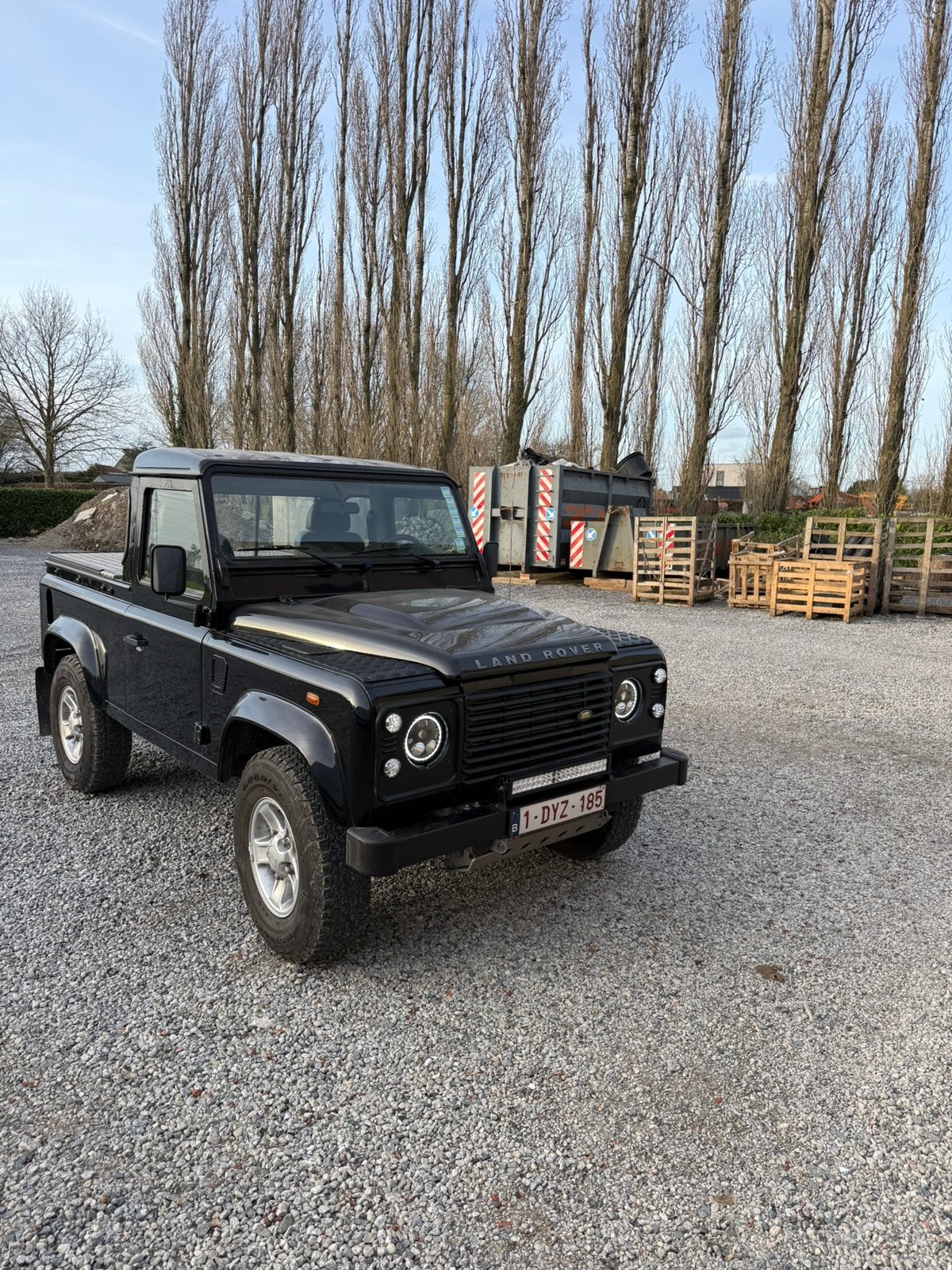 Defender 90 pick-up, Auto's, Land Rover, 90 kW, Zwart, 4 cilinders, Leder en Stof