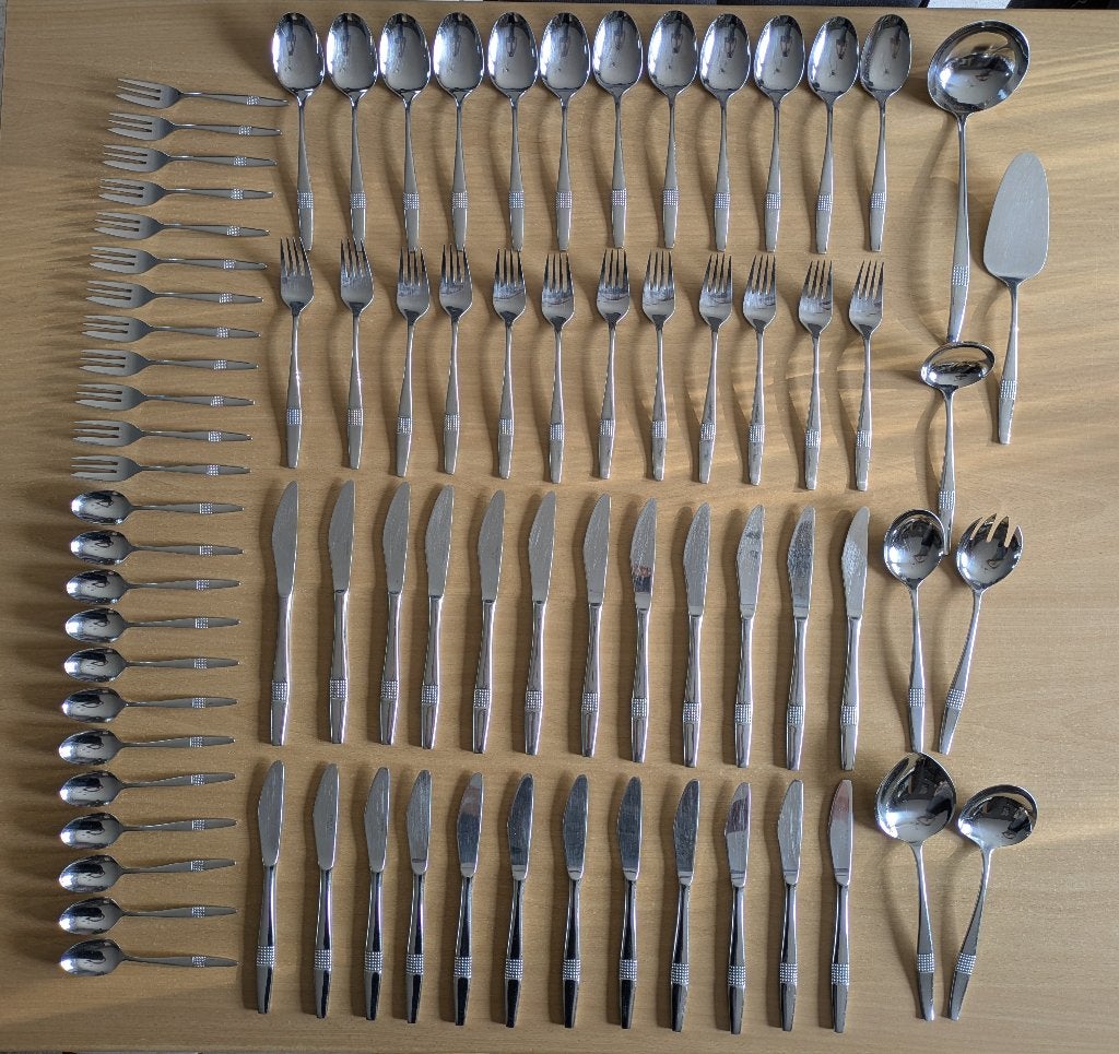 Set de couverts en acier inoxydable Metalam 18/8 - 79 pièces, Enlèvement ou Envoi