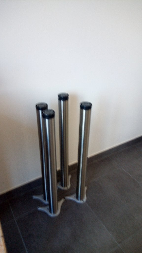 Tafelpoten in inox, Ophalen, Gebruikt, Overige metalen