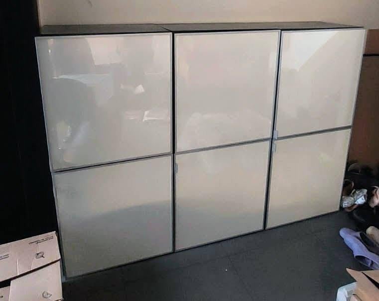 Besta kast 129cm hoog, Ophalen, Glas, 100 tot 150 cm, 150 tot 200 cm