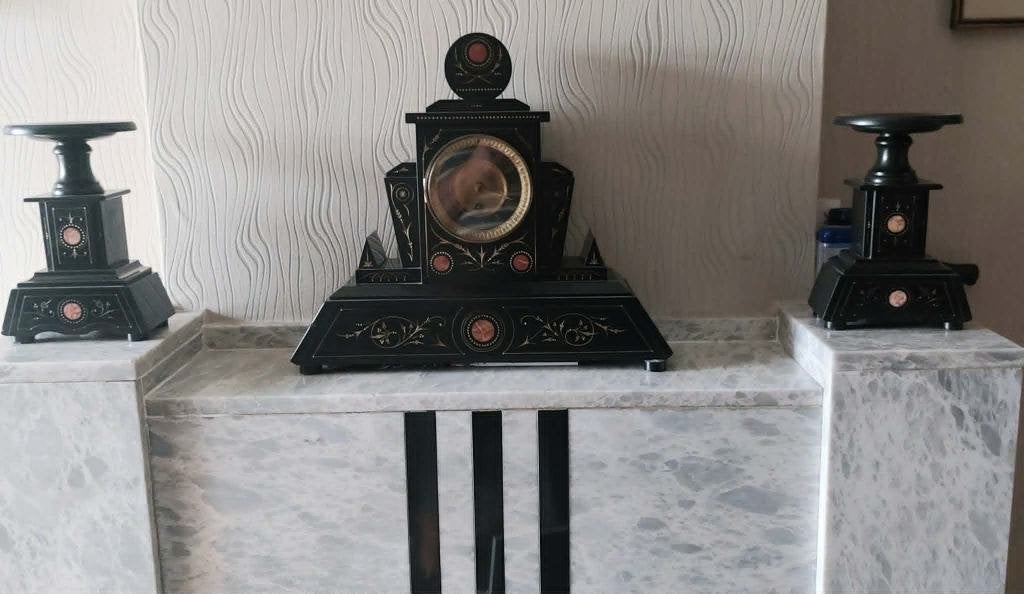 antiek Napoleon III-schouwgarnituur, Antiquités & Art, Enlèvement