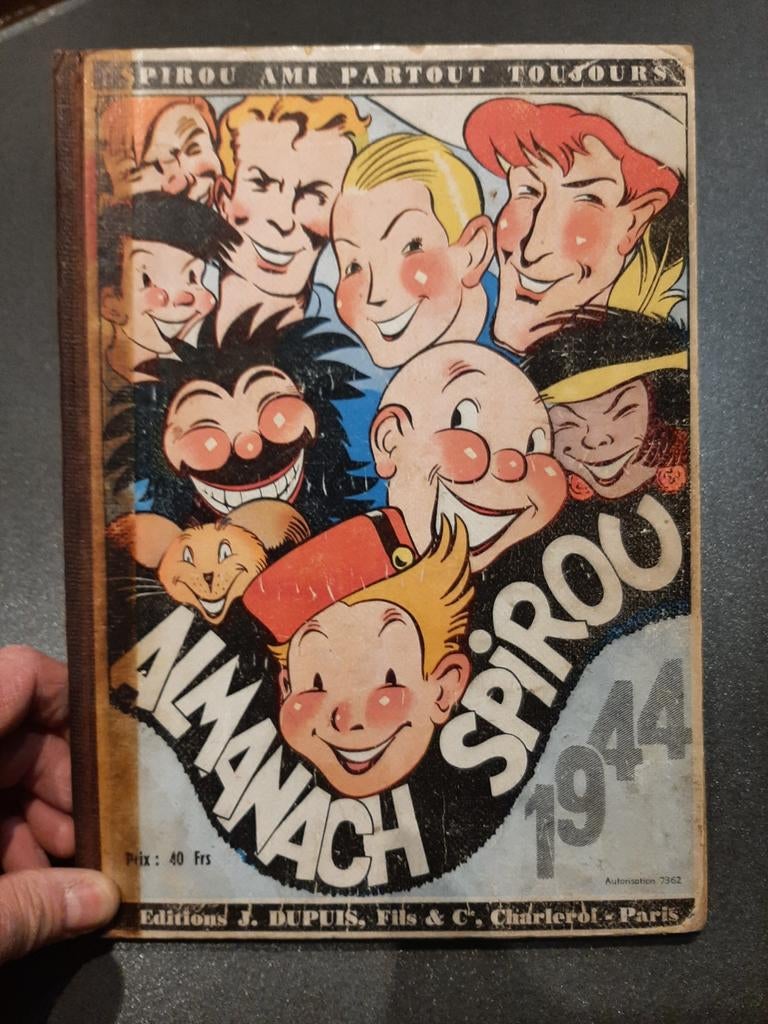 Almanach Spirou 1944: EO 1943 TBE, Boeken, Stripverhalen, Ophalen of Verzenden