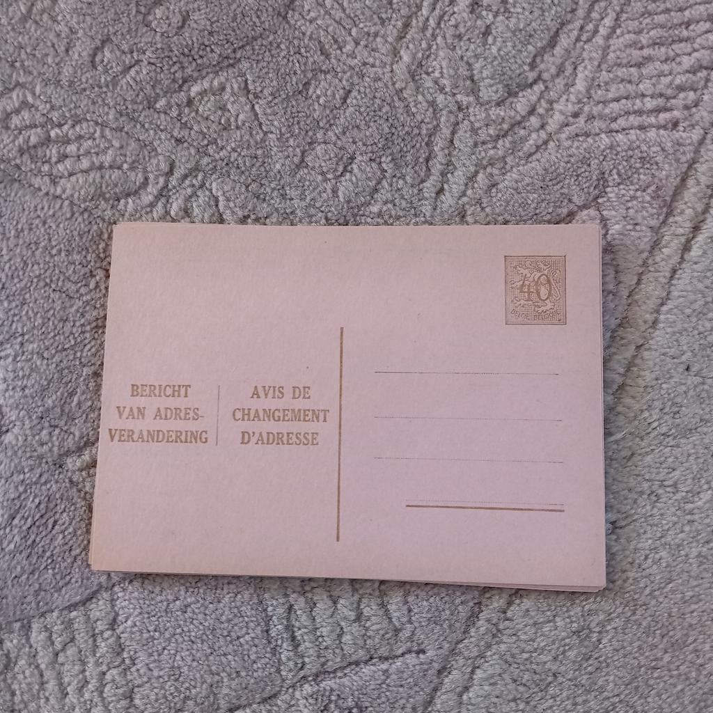 7 kaarten voor adres verandering 40centiemen, Postzegels en Munten, Ophalen of Verzenden