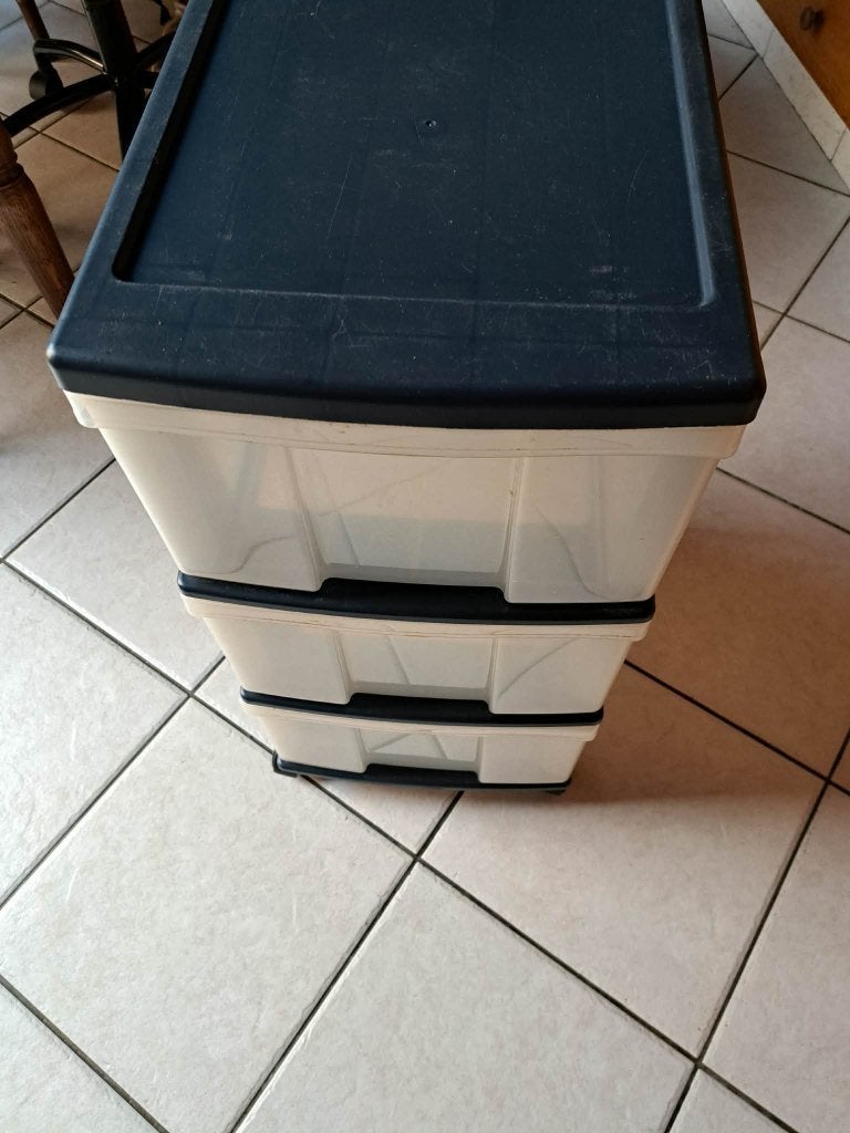 kunststof opbergtoren met 3 vakken, Huis en Inrichting, Ophalen, Gebruikt, Kunststof