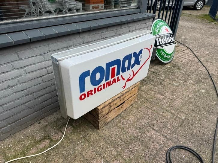 Ronax Original Lichtbak Reclamebord - Vintage Sign, Verzamelen
