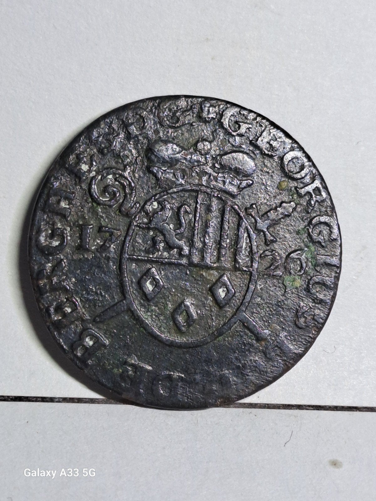 Liège-Georges-Louis de Berghes-1 Liard 1726, Enlèvement ou Envoi, Belgique, Monnaie en vrac