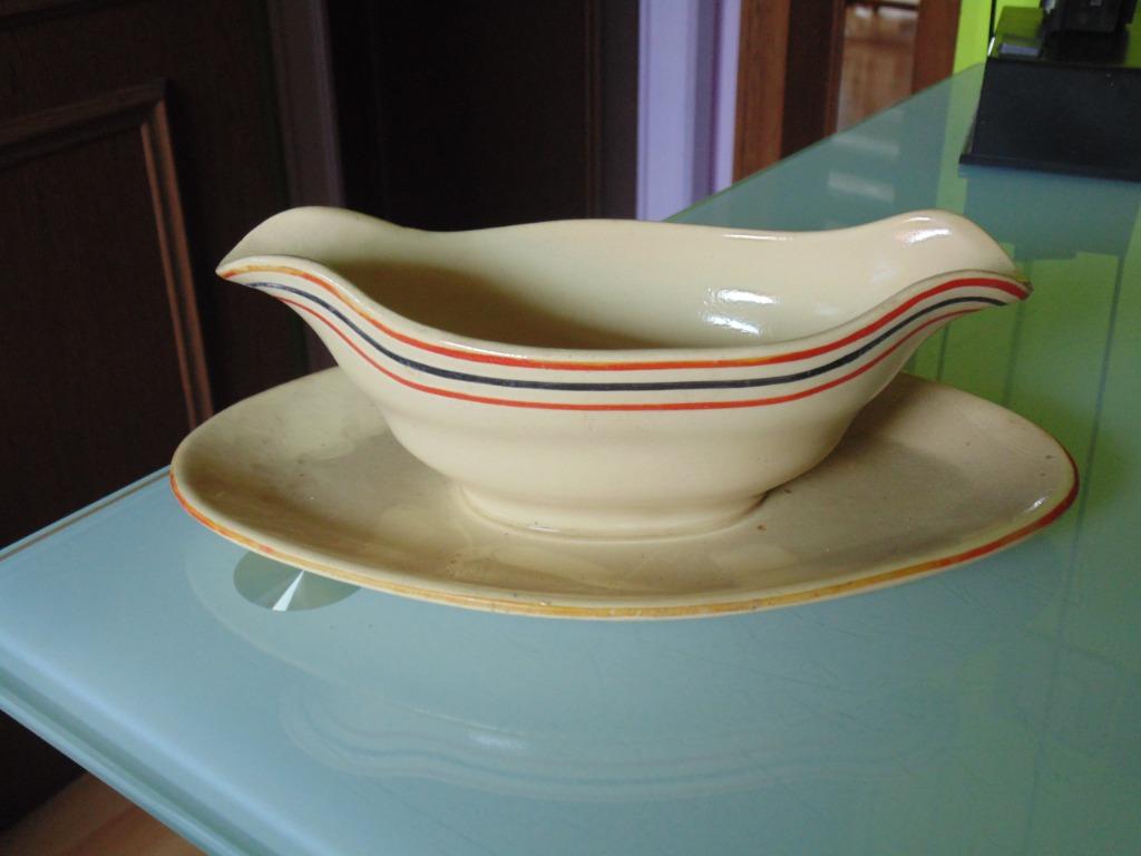 Vintage sausboot van Boch Frères met volledige service, Antiek en Kunst, Ophalen of Verzenden