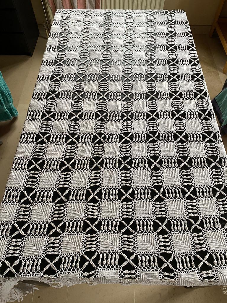 Vintage sprei gemaakt met DMC katoengaren, Overige maten, Wit, Overige typen, Ophalen of Verzenden