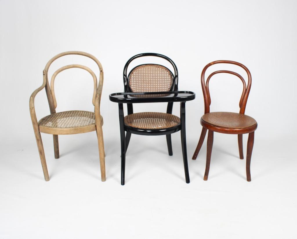 3 kleine Thonetstoelen, Antiek en Kunst, Ophalen
