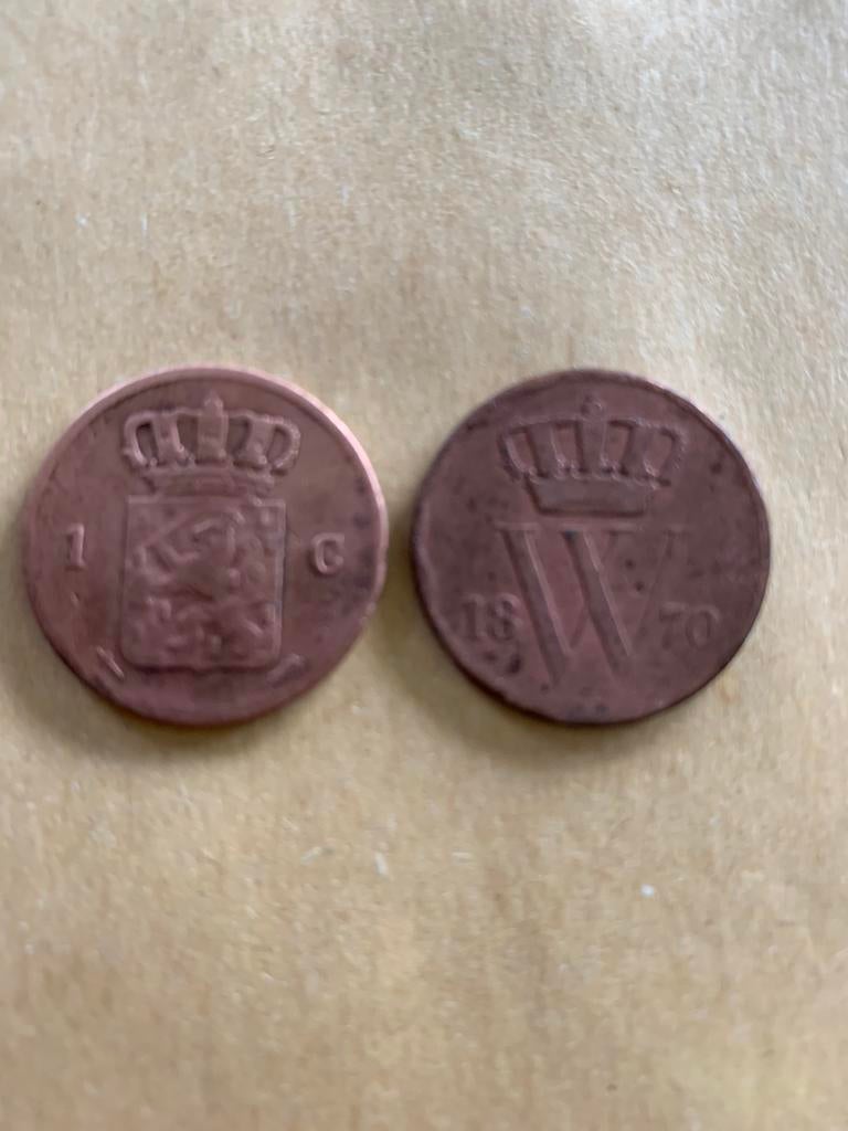 Munt 1 cent koper 1870 Willem 3 van 1870, Postzegels en Munten, Munten | Nederland, Ophalen of Verzenden, Koning Willem III, 1 cent