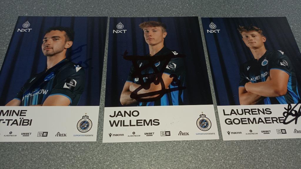 Club brugge, beloftes, fotokaart met handtekening., Verzamelen, Foto's en Prenten, 1980 tot heden, Foto, Nieuw, Ophalen of Verzenden