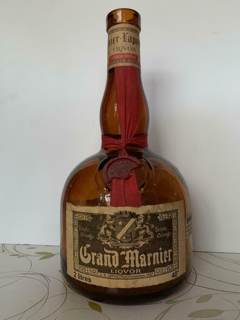 vintage Grand Marnier 2 liter fles leeg, Verzamelen, Ophalen of Verzenden, Gebruikt, Verpakking