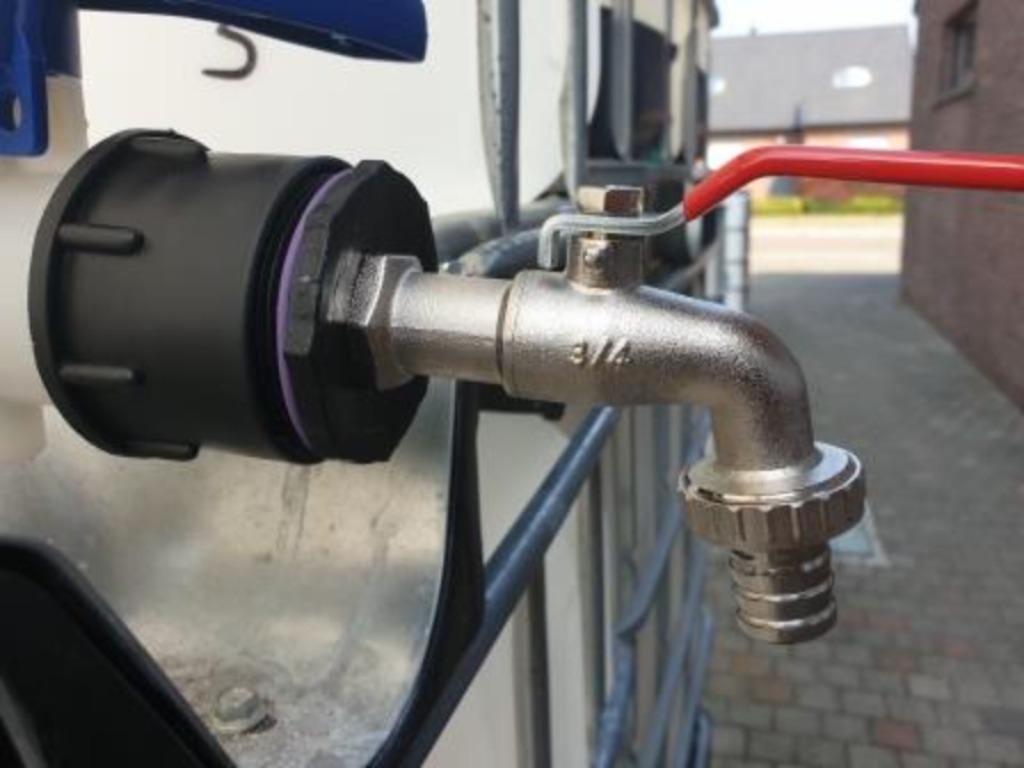 Ibc adapter met kraan van 3/4 duim ( Tonnen,Vaten,ibc ), Ophalen, Nieuw, Kunststof, Met kraantje