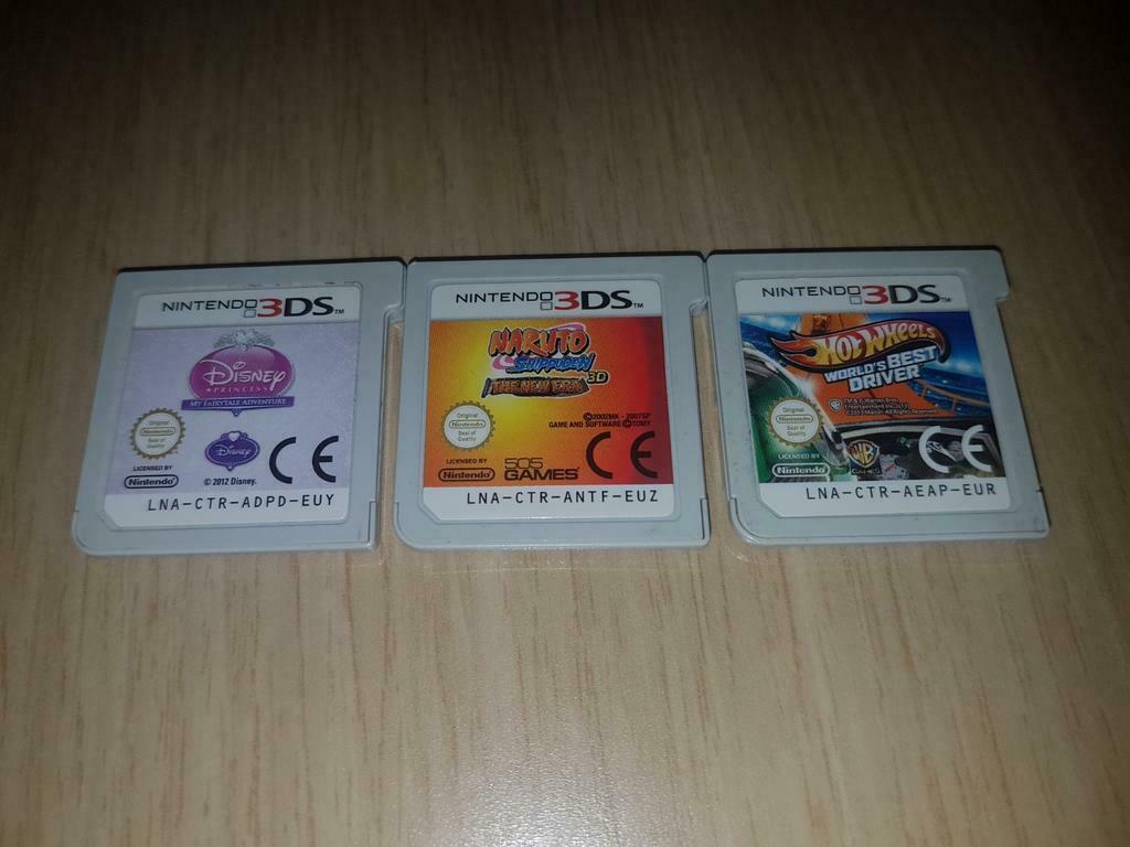 Lot de trois jeux 3DS : Princesse, Naruto et Hot Wheels, Enlèvement ou Envoi, Comme neuf