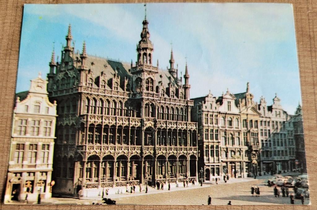 Oude fotoprent: Grote Markt, Brussel, Ophalen of Verzenden, Gebruikt, Overige onderwerpen, Prent