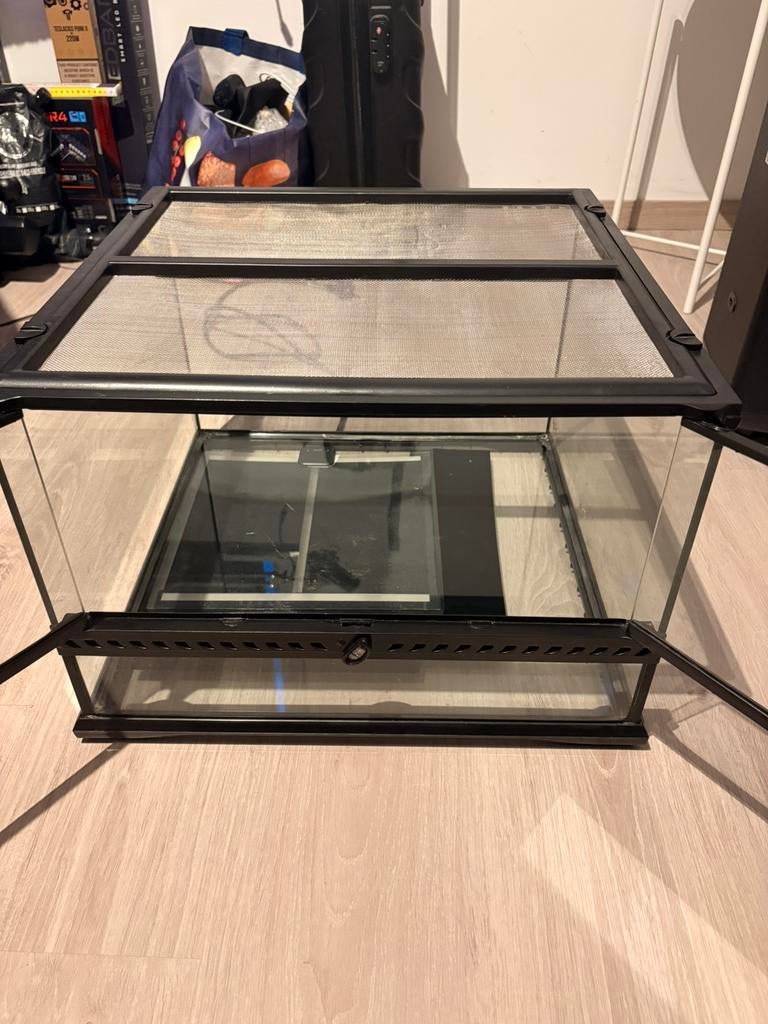 Terrarium Exo Terra 45x45x30 + tapis chauffant, Animaux & Accessoires, Enlèvement, Comme neuf