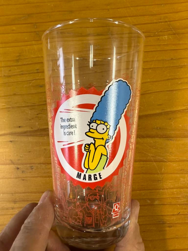 2 glazen The Simpsons Movie, Verzamelen, Glas en Drinkglazen, Ophalen of Verzenden, Zo goed als nieuw, Frisdrankglas
