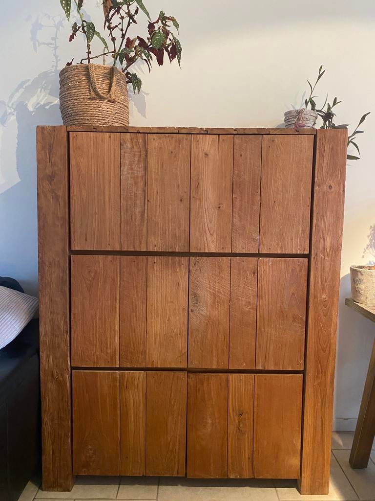 Houten meubel naaldhout, Ophalen, Gebruikt, 100 tot 150 cm, Teakhout