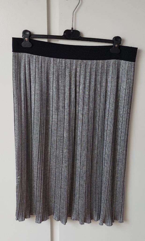 Lange plooirok - zilvergrijs - SENSO - T44, Kleding | Dames, Senso, Maat 42/44 (L), Nieuw, Ophalen of Verzenden