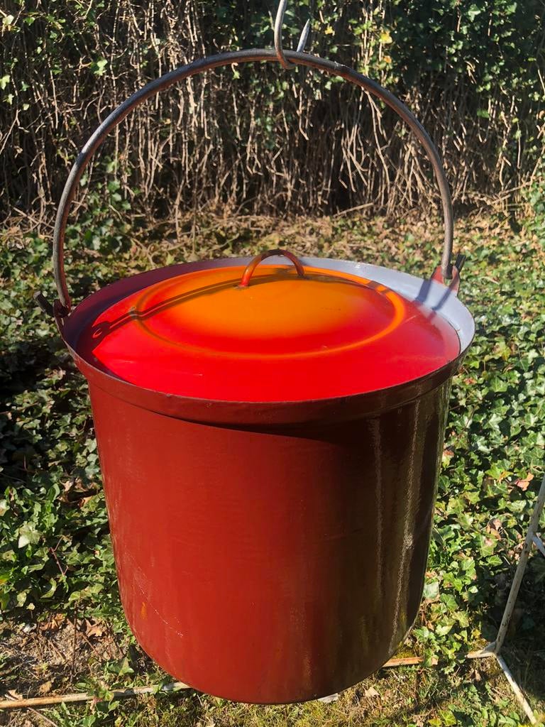 vintage ketel / pan emaille 40 liter, Ophalen of Verzenden