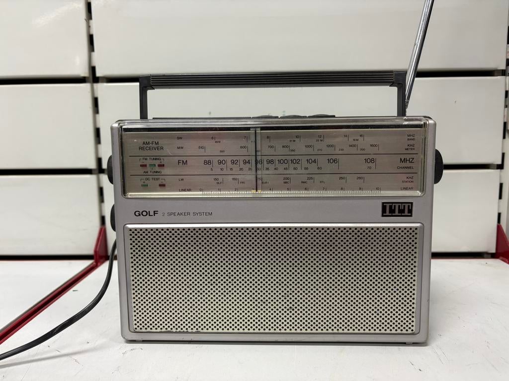 Radio Vintage ITT GOLF 200 - Multibande FM/LW/MW/SW, Ophalen of Verzenden, Gebruikt, Radio